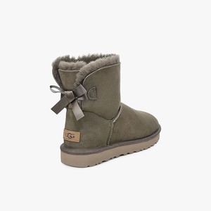 Ugg Mini Bailey Bow II Women Classic Boots Olive (5326LWNQV)